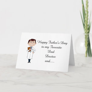 TARJETA *DÍA DEL PADRE* PAPÁ, MÉDICO AMIGO DE *HIJA*