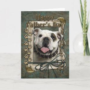 Tarjeta Día del Padre - Papas de piedra - Bulldog