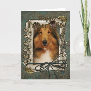 Tarjeta Día del Padre - Papas de piedra - Collie - Natalie