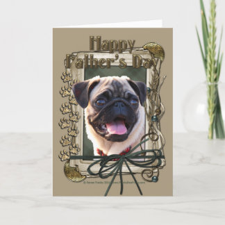Tarjeta Día del Padre - Papas de piedra - Pug