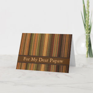 Tarjeta Día del Padre Papaw con tejer el patrón de Raanu