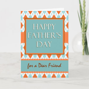Tarjeta Día del Padre para Amigo, Diseño Argyle