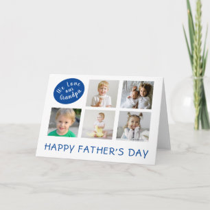 Tarjeta Día del Padre para el Collage de fotos del Abuelo