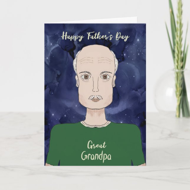 Tarjeta Día del Padre para el Gran Abuelo (Anverso)