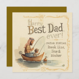 Tarjeta Día del Padre para Papá amante de la pesca