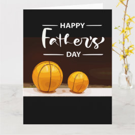 Tarjeta Día del Padre para papá de baloncesto negro