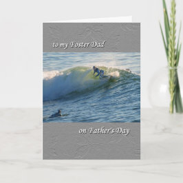 Tarjeta Día del Padre para Papá Noel - Surfing