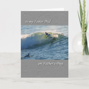 Tarjeta Día del Padre para Papá Noel - Surfing