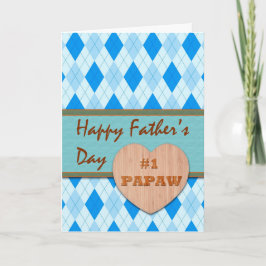 Tarjeta Día del Padre para Papaw #1, diseño argelyle