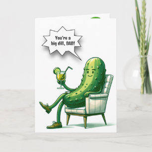 Tarjeta Día del Padre Pepino En Vinagre Con Cóctel