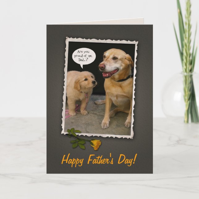 Tarjeta Día del Padre Perros (Anverso)