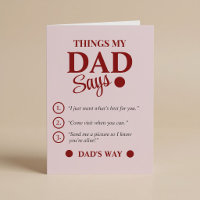 Día del Padre Personalizado Cosas que Dice Mi Papá