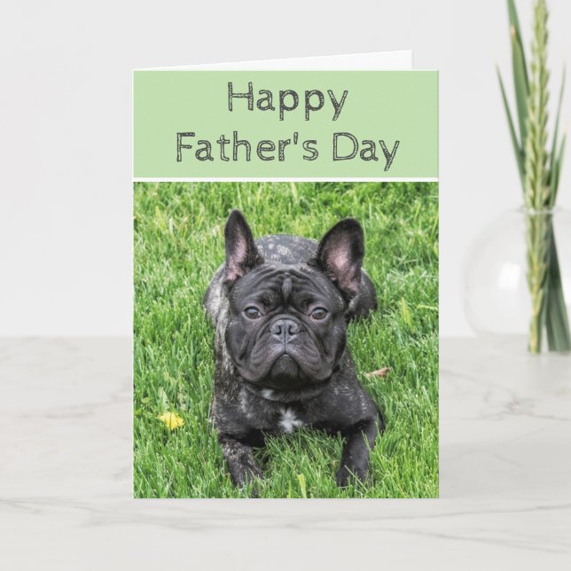 Tarjeta Día del Padre, Personalizado de fotografía de Bull (Anverso)