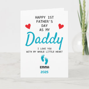 Tarjeta Día del Padre personalizado de regalo de bebé