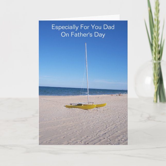 Tarjeta Día del Padre Personalizado en Catamarán (Anverso)