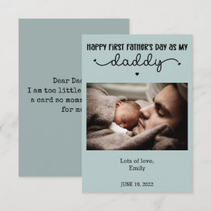 Tarjeta Día del Padre Personalizado Primera Vez Foto Minim