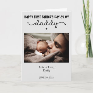 Tarjeta Día del Padre Personalizado Primera Vez Foto Minim
