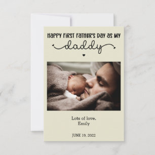 Tarjeta Día del Padre Personalizado Primera Vez Foto Minim