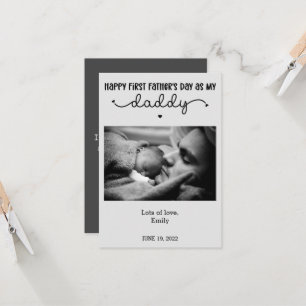 Tarjeta Día del Padre Personalizado Primera Vez Foto Minim