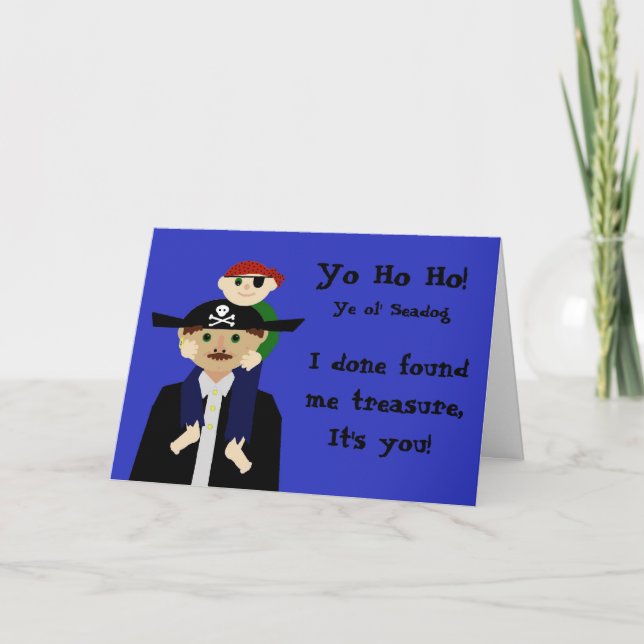 Tarjeta Día del Padre Pirata (Anverso)