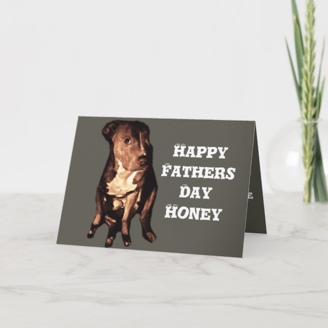 TARJETA DÍA DEL PADRE PIT BULL  (Anverso)