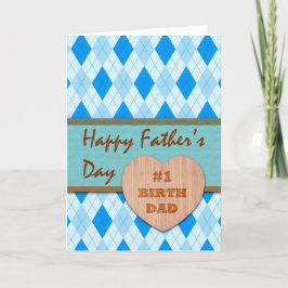 Tarjeta Día del Padre por el nacimiento de papá, el corazó