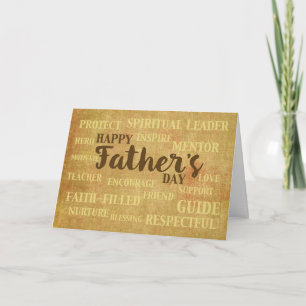 Tarjeta Día del Padre Religioso, cualidades del Padre