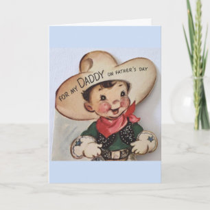 Tarjeta Día del Padre Retro - Del niñito de papá,