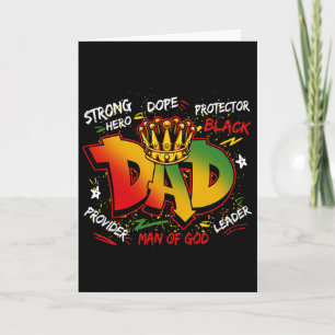 Tarjeta Día del Padre Rey Negro Juneteenth Papá Negro Drog