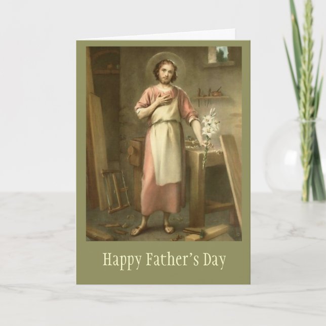Tarjeta Día del Padre St. Joseph Lirio (Anverso)