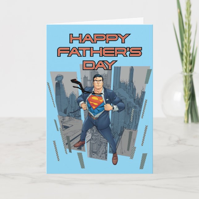Tarjeta Día del Padre Superman (Anverso)