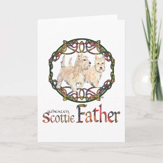 Tarjeta Día del Padre Terrier Escocés (Anverso)