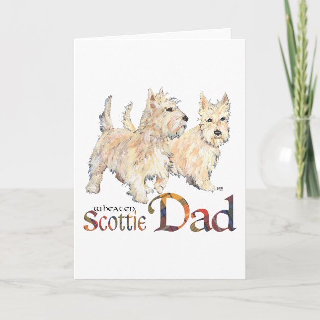 Tarjeta Día del Padre Terrier Escocés (Anverso)