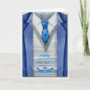 Tarjeta Día del Padre - Traje acuarela