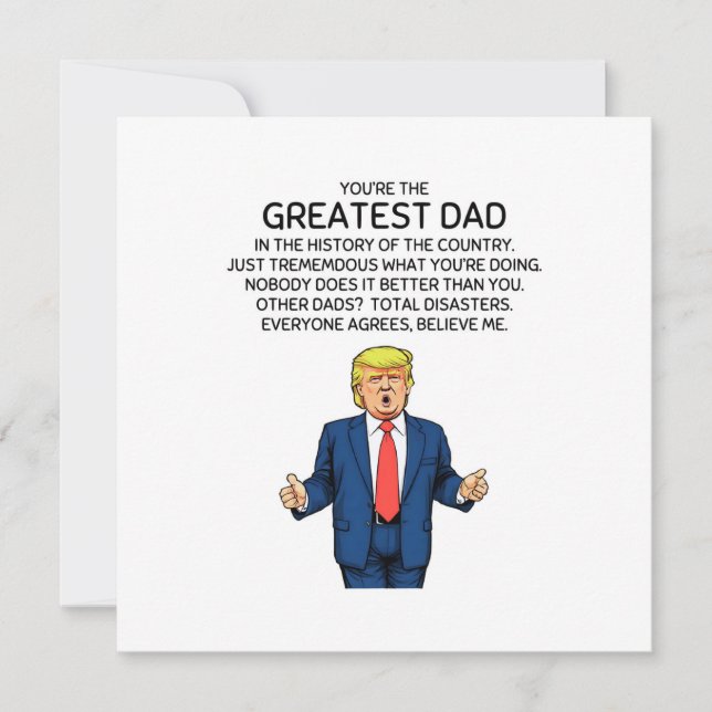 Tarjeta Día del Padre Trump cumpleaños de Trump (Anverso)