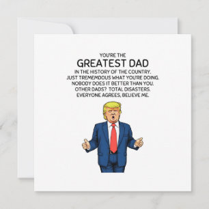 Tarjeta Día del Padre Trump cumpleaños de Trump