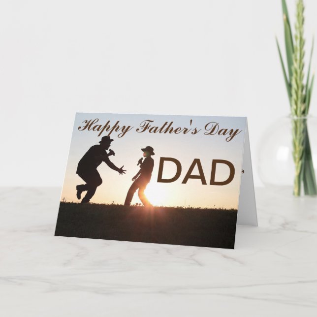 TARJETA DÍA DEL PADRE Y EL HIJO PERSONALIZADO FATHER (Anverso)