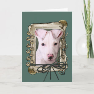 Tarjeta Día del Padres - Papas de piedra - Cachorro Pitbul