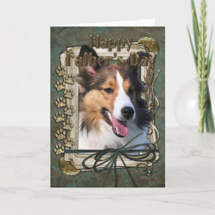 Tarjeta Día del Padres - Papas de piedra - Sheltie