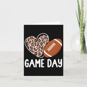 Tarjeta Día del partido de fútbol Día del leopardo femenin