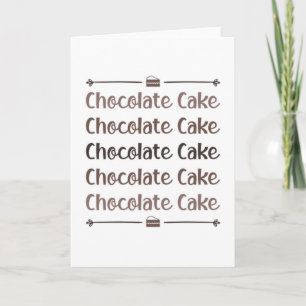Tarjeta Día del pastel de chocolate de cacao de caramelo R