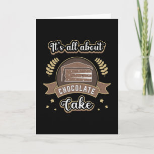 Tarjeta Día del pastel de chocolate de caramelo regalo dul