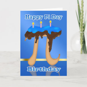 Tarjeta Día del Pastel de Pasteles 3.14 Marzo 14 Cumpleaño