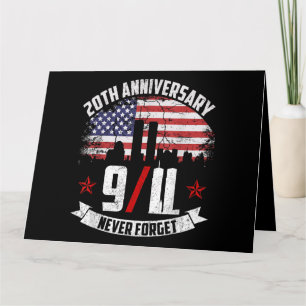 Tarjeta Día del Patriota 2022 nunca olviden 9-11 21º anive