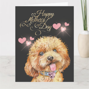 Tarjeta Día del perro de la madre lindo