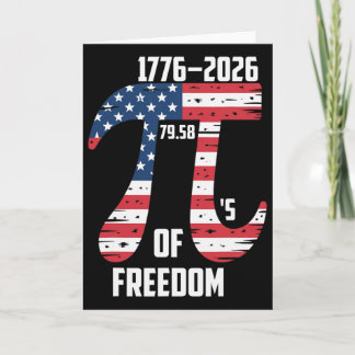 Tarjeta Día del Pi Bandera Americana Patriótico Matemático