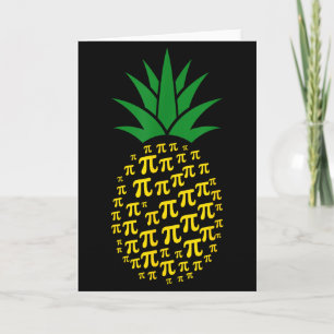 Tarjeta Día del Pi de Piña Profesor de Matemáticas Símbolo