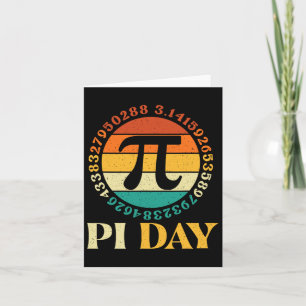 Tarjeta Día del Pi - Día del Pi Amante de las Matemáticas 