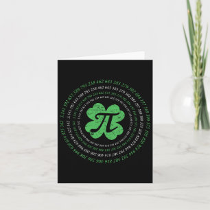 Tarjeta Día del Pi Fresco Trébol Día de San Patricio Friki