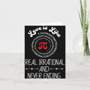 Tarjeta Día del Pi Gráfico Divertido Cita de Amor Valentín